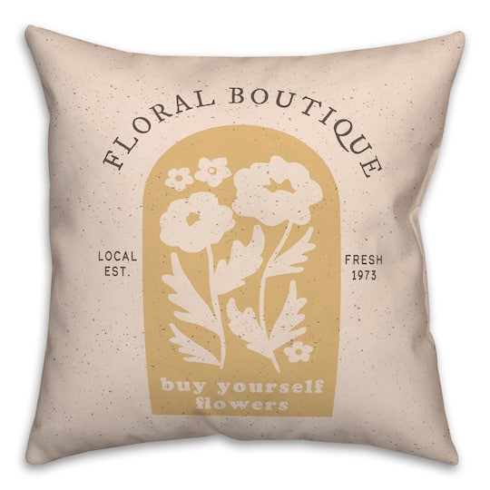 18" x 18" Floral Boutique Mod Indoor/Outdoor Throw Pillow